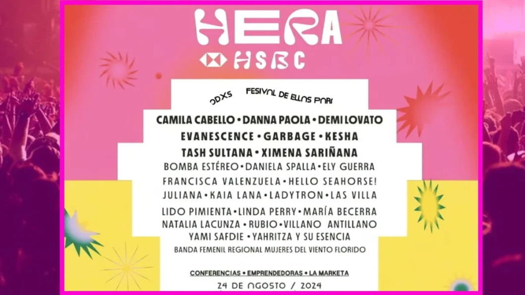 Confirman la primera edición del festival HERA, conformado solo por artistas femeninas