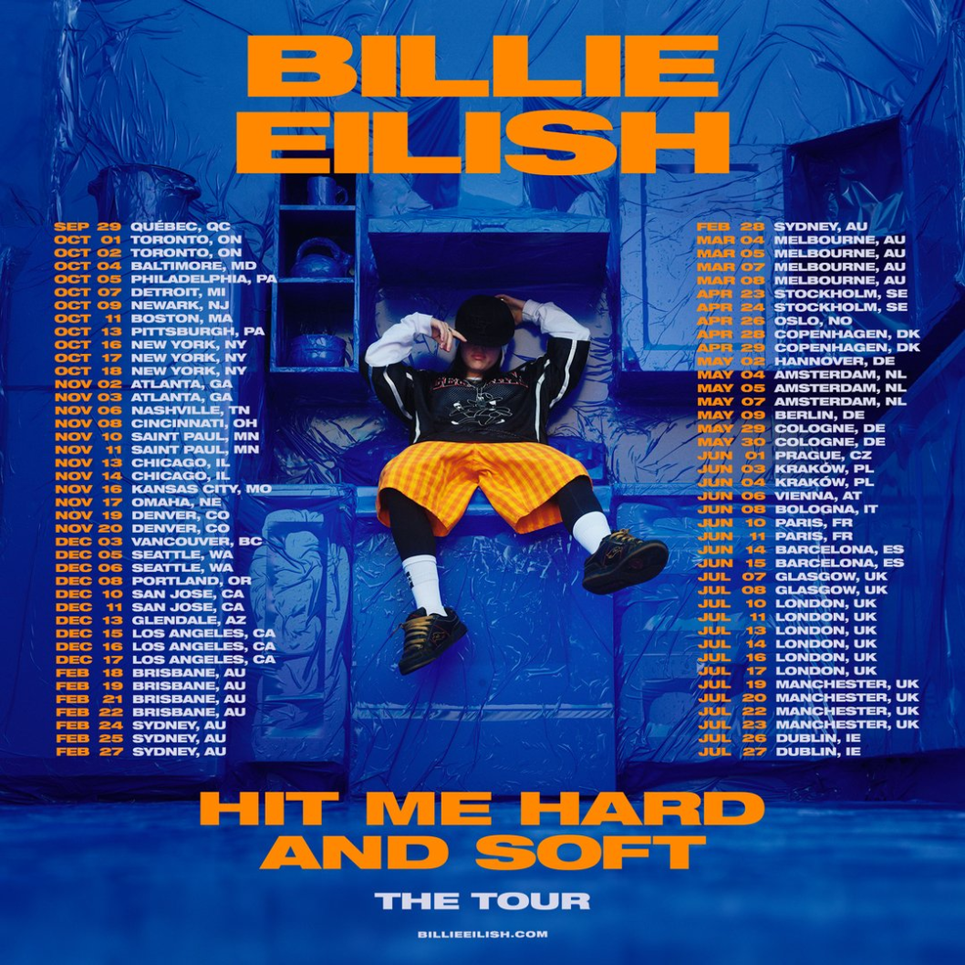Billie Eilish anuncia su nueva gira mundial "Hit Me Hard and Soft"