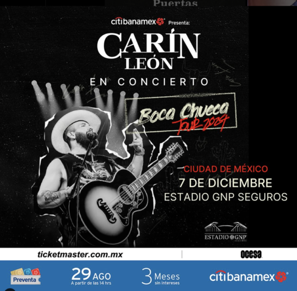 Carin León anuncia concierto en CDMX