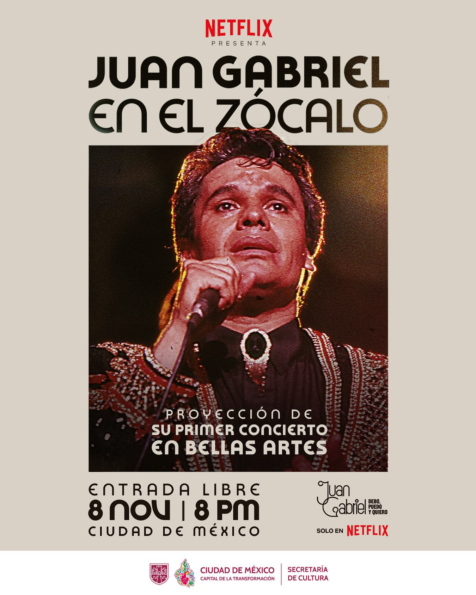 Proyectarán el primer concierto de Juan Gabriel en Bellas Artes